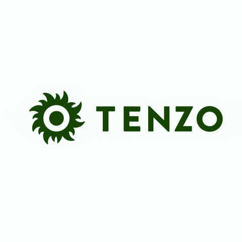 TENZO Logo with Sun Symbol