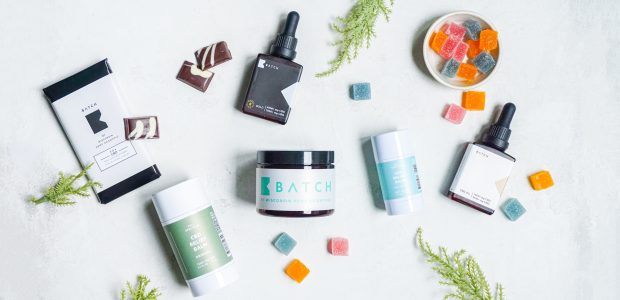 Batch CBD wellness products including gummies, oils, and supplements displayed on a clean background